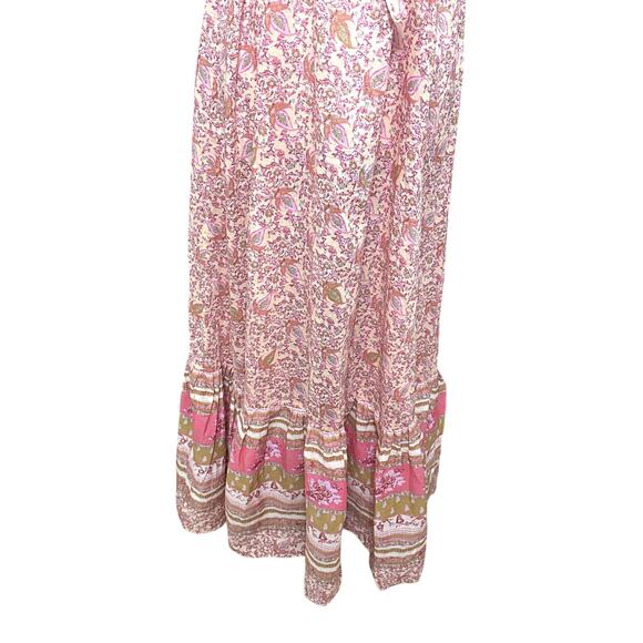 Free People Babydoll Maxi Dress Square Neck Sleeveless Rose Pink Women's S NWT - Picture 4 of 10